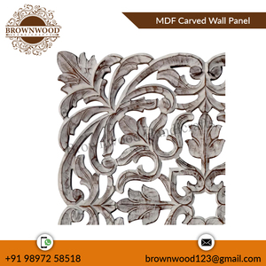Panel decorativo cuadrado para colgar en la pared tallado en madera MDF para decoración interior del hogar a un precio asequible ideal para el hogar y la Oficina - Product Image 2