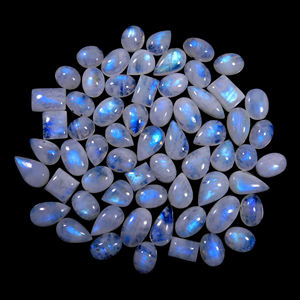 Wholesale Fire <b>rainbow</b> Moonstone Pendant Cabochon Turquoise Black Moonstone Angelita Cabochon Gemstone Sinks Handmade Moonstone - Product Image 4