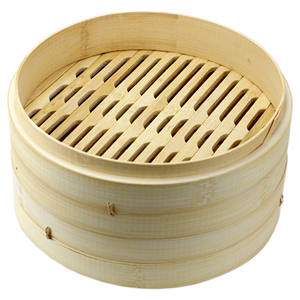 Vapor de bambú de 10 pulgadas hecho a mano de Eco2go Vietnam, cesta de cocina de vapor ecológica reutilizable - Product Image 1