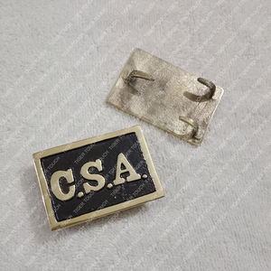 Placa de hebilla de cinturón Confederado de la guerra civil de estilo latón BC - Product Image 3