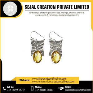 2021 Dernières boucles d'oreilles en argent sterling à la vente en gros du vendeur indien et du fournisseur en gros - Product Image 2