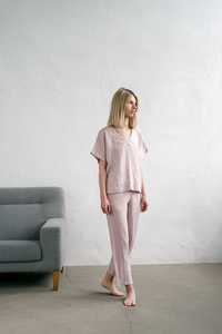 New fashionable trending Most comfortable satin Champagne satin v-neck short sleeve long pajama for sexy <b>woman</b> night <b>dress</b> - Product Image 5