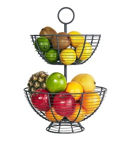 Juego de 2 piezas de cesta de fruta plegable de cobre XXL, almacenamiento de alambre de Metal colorido, hierro para alimentos para uso doméstico - Product Image 2