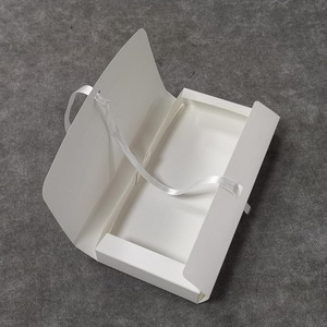 Eco Friendly Cardboard <strong>Envelope</strong> <strong>Packaging</strong> Gift Boxes with Ribbon Gold Foiled logo - Product Image 5