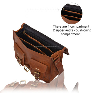 Sacoche en cuir fait à la main pour ordinateur portable, promo, vente en gros, sac à bandoulière - Product Image 5