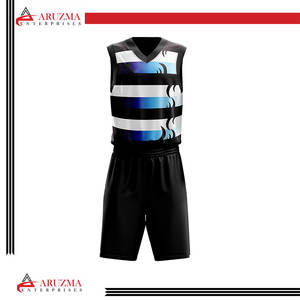 Conjunto de uniforme de baloncesto para hombre recién llegado poliéster duradero de secado rápido ajustado XL logotipo transpirable y personalizable - Product Image 2