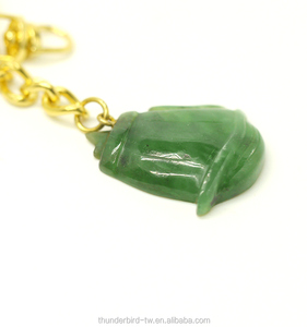 LLavero de latón de nefrita de Jade y Gema Natural genuina, Charms de barco de navegación, precio barato, venta al por mayor - Product Image 5