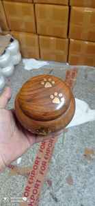 Fournitures d'enterrement en bois ODYSSEY, patte d'or pour animaux de compagnie, urne commémorative brasworld inde - Product Image 2