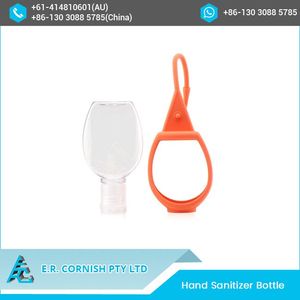 Botella de plástico vacía para desinfectante de manos, bote pequeño de bolsillo con cubierta de silicona - Product Image 5
