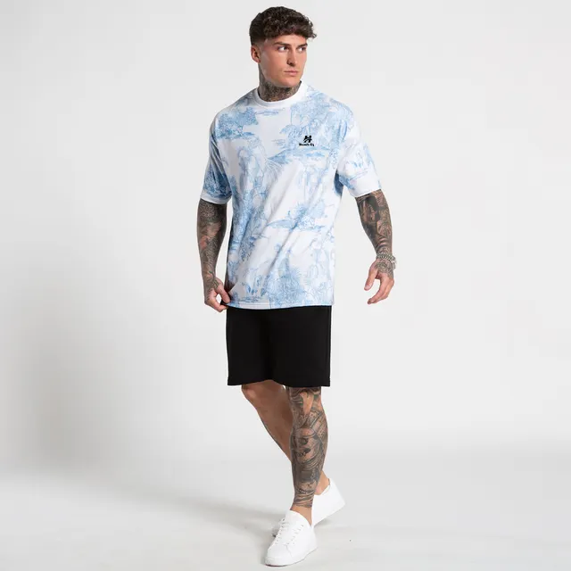 호크 아이 스포츠 (페이팔 확인) 에 의해 블루 컬러 승화 인쇄 제조와 편안한 맞는 남자 티셔츠