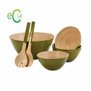 Vente en gros 100% de bols en bambou filé écologique, assiettes gravées au laser, logo personnalisé, technique de camping, fête, bambou de haute qualité - Product Image 4