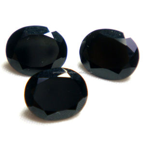 Piedra de Ónice Negro Natural de 10 mm, Gema Suelta, Redonda, Ovalada, Multiforma, Facetada, Corte Checker, Calidad 4A - Product Image 5