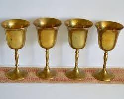 แก้วไวน์ทองเหลืองคลาสสิก สลักลายด้วยมือ ถ้วยโลหะวินเทจ แก้วน้ำหรูหรา อุปกรณ์บาร์ ภาชนะเครื่องดื่ม ของตกแต่งโต๊ะงานแต่งงาน - Product Image 2