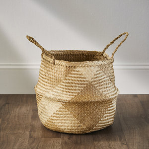 <b>Seagrass</b> Belly <b>Basket</b> Home Storage Plant Pot Planter <b>Basket</b> Home Decor Foldable Portable Laundry Bag - Product Image 5