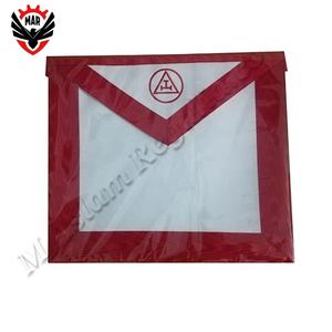 Kit de delantal diario de cuero Masonic Member Royal Arch con logotipo bordado y borlas de cuerda roja - Product Image 4