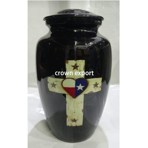 Nickel plated brass material cremation <b>urn</b> <b>large</b> size with engraved finished memorial container jar for adult ashes - Product Image 2
