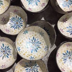 Cuenco de laca de coco ecológico de alta calidad, artesanía colorida para decoración del hogar - Product Image 3