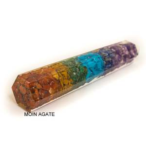 Orgone Seven Chakra <b>Massage</b> <b>Wand</b> Obelisk Agate Stone EMF Protection Pendulum Feng Shui Semi-Precious Stone Crafts for Souvenirs - Product Image 2
