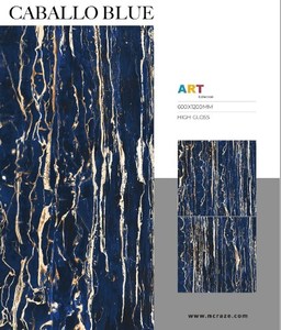 Blovia Blue 600X1200MM Azulejos de porcelana esmaltada digital de alto brillo Estilo de diseño moderno para hoteles y bungalows - Product Image 2