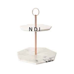 Nickel plaqué finition gâteau support de service mariage maison vaisselle décor aluminium martelé Design coeur forme gâteau support - Product Image 3