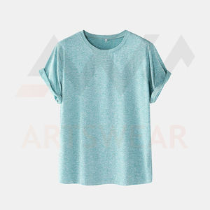 Vêtements de sport pour hommes, ensemble short d'été 100% coton polyester t-shirt décontracté avec short deux pièces uni ras du cou t-shirts ensembles 2022 - Product Image 3