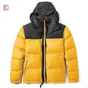 Customized Men's Quilted <b>Jacket</b> Hoody <b>Thin</b> <b>Puffer</b> with Stand Collar for Winter High Quality Coated Process - Product Image 5