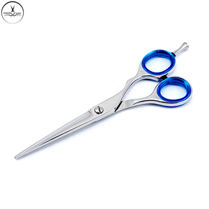 Ciseaux de coiffure professionnels en acier inoxydable avec manche bleu, ciseaux de coupe de cheveux, outils de barbier manuels - Product Image 2