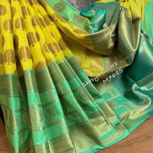 Saree-SAREE heavy JEQUARD ZARI de diseñador, tela suave con blusa, pieza en la India, SURAT, Gujarat, ropa - Product Image 3