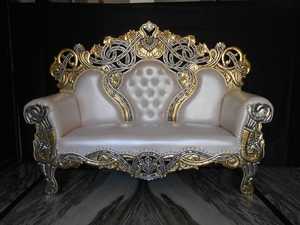 74 elegante sofá metálico moderno para decoración nupcial Mandap temas de boda versátiles - Product Image 2