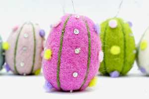 "Handmade <b>Easter</b> Egg"-"Felted <b>Easter</b> Decorations"-"Hanging <b>Ornaments</b>"-"Holiday Decor From Nepal" - Product Image 2