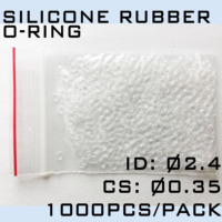 Lanjo Karet Silikon O-ring Seal ID 2.4mm CS 0.35mm Transparan 50 Shore a TW Model V2747 1000 Pcs/Pak