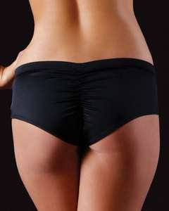 Silver & Black Scrunched Back <b>Short</b> - Product Image 4