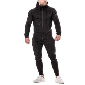 Hot Sale custom logo full zip Breathable Men Fitted Gym Training Tracksuit - Product Image 3