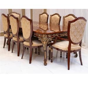 Juego de Comedor de Madera de Teca de 8 Plazas, Estilo Antiguo, Pulido Moderno, Alto Brillo, Diseño para el Hogar, Descuento - Product Image 1