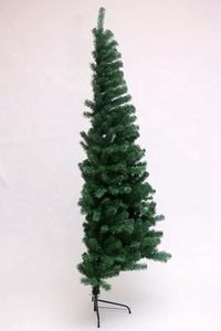 Tour <span class=keywords><strong>de</strong></span> noël artificielle en PVC vert, <span class=keywords><strong>demi</strong></span>-face, 6 pieds, vente d'usine, nouveau - Product Image 4