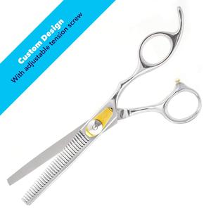 กรรไกรตัดผมและซอยผมมืออาชีพ,ใบมีดคมฟัน32ซี่พร้อมสกรูปรับได้และที่วางนิ้ว - Product Image 4