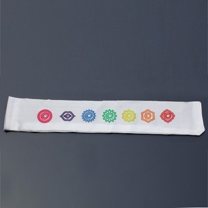 Chakra Healing Colour Symbol Long Velvet White <b>Pouch</b> - Product Image 2