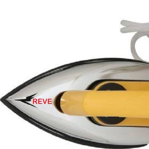 Suela de cerámica para el hogar de alta calidad de hierro seco Reve de 1000 vatios, plancha para ropa de Color Amarillo/NEGRO, 1 año de garantía - Product Image 1