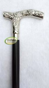 Bâton de marche en bois design avec poignée de derby en laiton à la mode/Cannes de marche en bois avec poignée de derby en laiton - Product Image 4