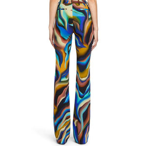 Pantalon de pyjama sexy personnalisé en coton pour femme, nouvelle collection, style palazzo, respirant, taille élastique à devant plat - Product Image 2