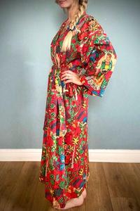 Bata de baño de algodón, Kimono de playa, cárdigan Floral, vestido de mariposa, venta al por mayor y fabricante - Product Image 6