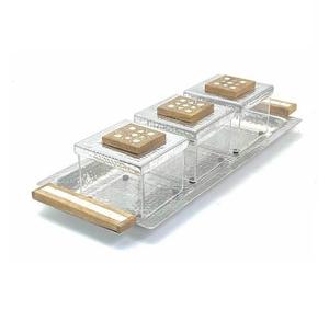 Jarrón Acrílico con Incrustaciones de Nácar y Madera de Acacia Estilo Árabe, Decoración India, Artesanía, Tamaño y Color Personalizables, Caja de Almacenamiento - Product Image 3