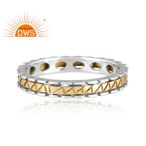 Hecho a mano fina plata esterlina unisex Spinner anillo texturizado fabricante de joyas de plata - Product Image 2