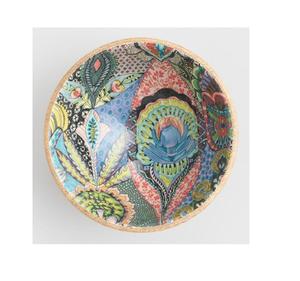 สไตล์อินเดียเคลือบไม้ชามสลัดชามไม้อะคาเซียสําหรับสลัดหรือผลไม้บ้านและโรงแรมเสิร์ฟชามส่วนบุคคลพิมพ์ - Product Image 2