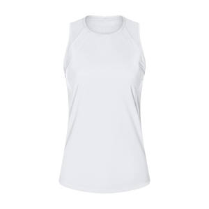 Tops cortos de algodón para mujer, chaleco sin mangas con cuello redondo, camisetas sin mangas acanaladas de punto de verano para mujer - Product Image 5