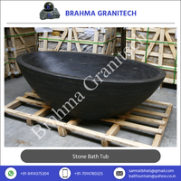 Baignoires et bains à remous en marbre et pierre calcaire Brahma Granitech avec fonctions de massage relaxant, drain central, accessoire de vidange inclus