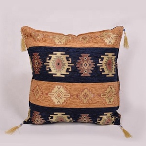 Handmade Geometric Pattern Woven Cushion Cover <b>Square</b> Bohemian Style Decorative <b>Pillow</b> Turkey Origin Wool Acrylic Material - Product Image 1