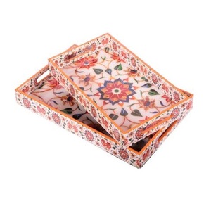 ถาดไม้สำหรับเสิร์ฟอาหารถาดไม้พิมพ์ลายเคลือบใหม่ล่าสุด - Product Image 1