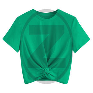 Bomblook A21TP171 Graphic T Shirts Women Short Sleeve Crop Top Spirit T-shirt - Product Image 1