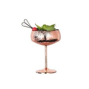 Handmade Copper Wine Glass Hammered Design with Shiny Polished Finish Eco-Friendly Aluminum for Party Use - Product Image 3